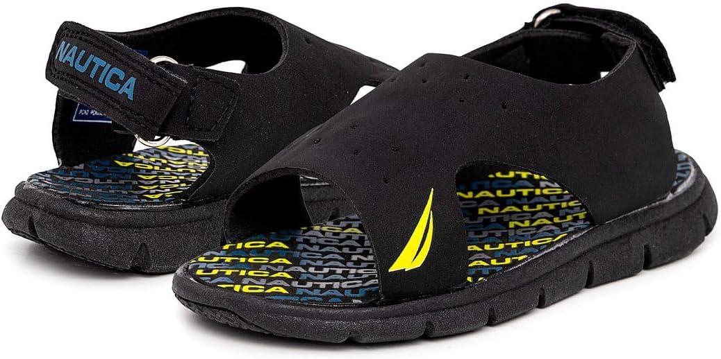imageNautica Kids Sports Sandals Water Shoes Open Toe Athletic Summer Sandal Boy Girl Little KidBig KidBlack Teal