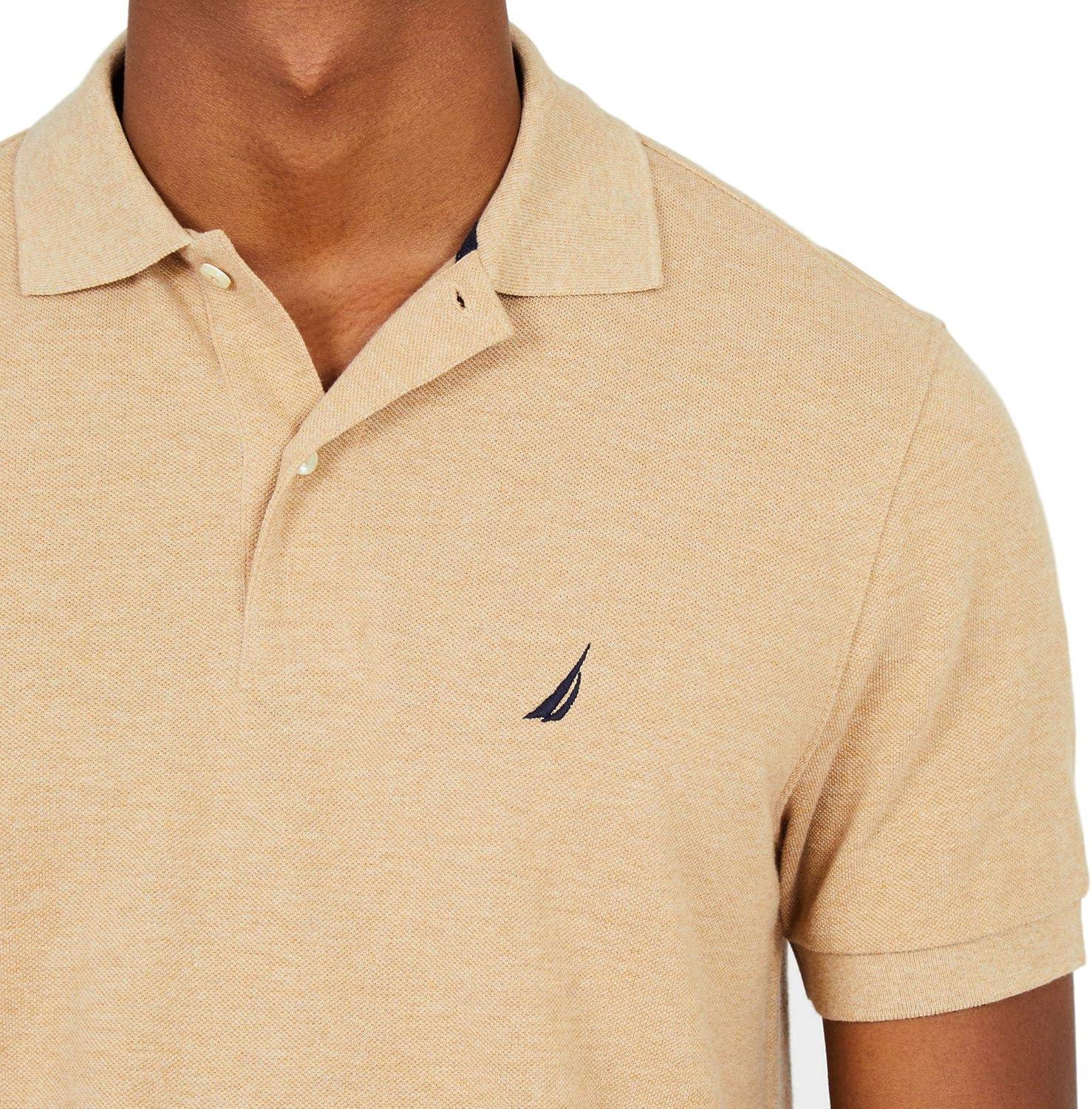 imageNautica Mens Classic Short Sleeve Solid Performance Deck Polo ShirtEspresso Basic Polo
