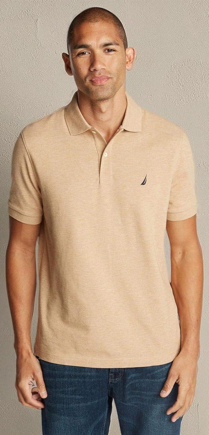 imageNautica Mens Classic Short Sleeve Solid Performance Deck Polo ShirtEspresso Basic Polo