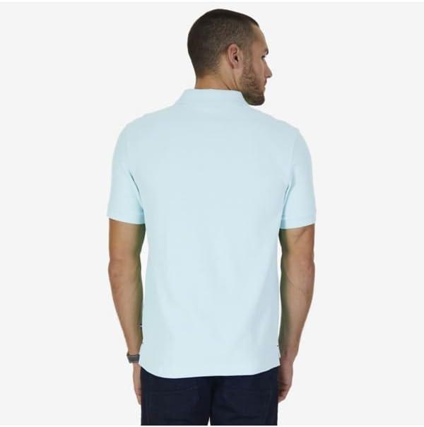 imageNautica Mens Classic Short Sleeve Solid Performance Deck Polo ShirtHarbor Mist