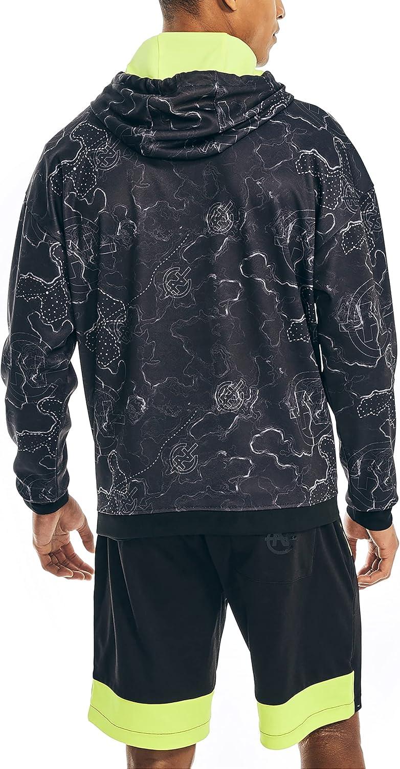 imageNautica Mens Competition Sustainably Crafted Printed HoodieTrue Black