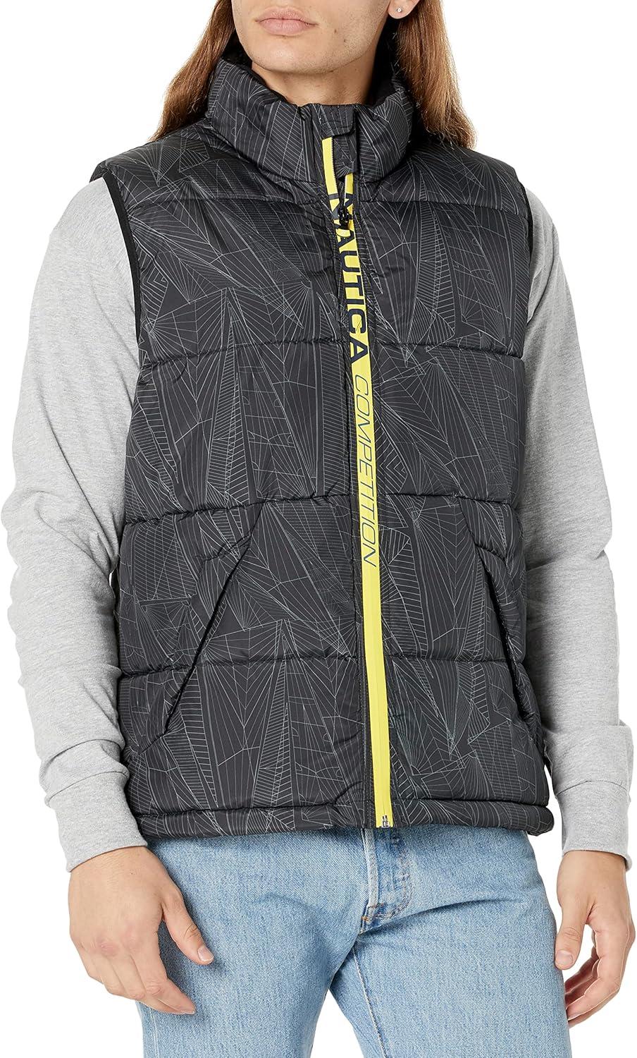 imageNautica Mens Competition Sustainably Crafted Tempasphere VestTrue Black
