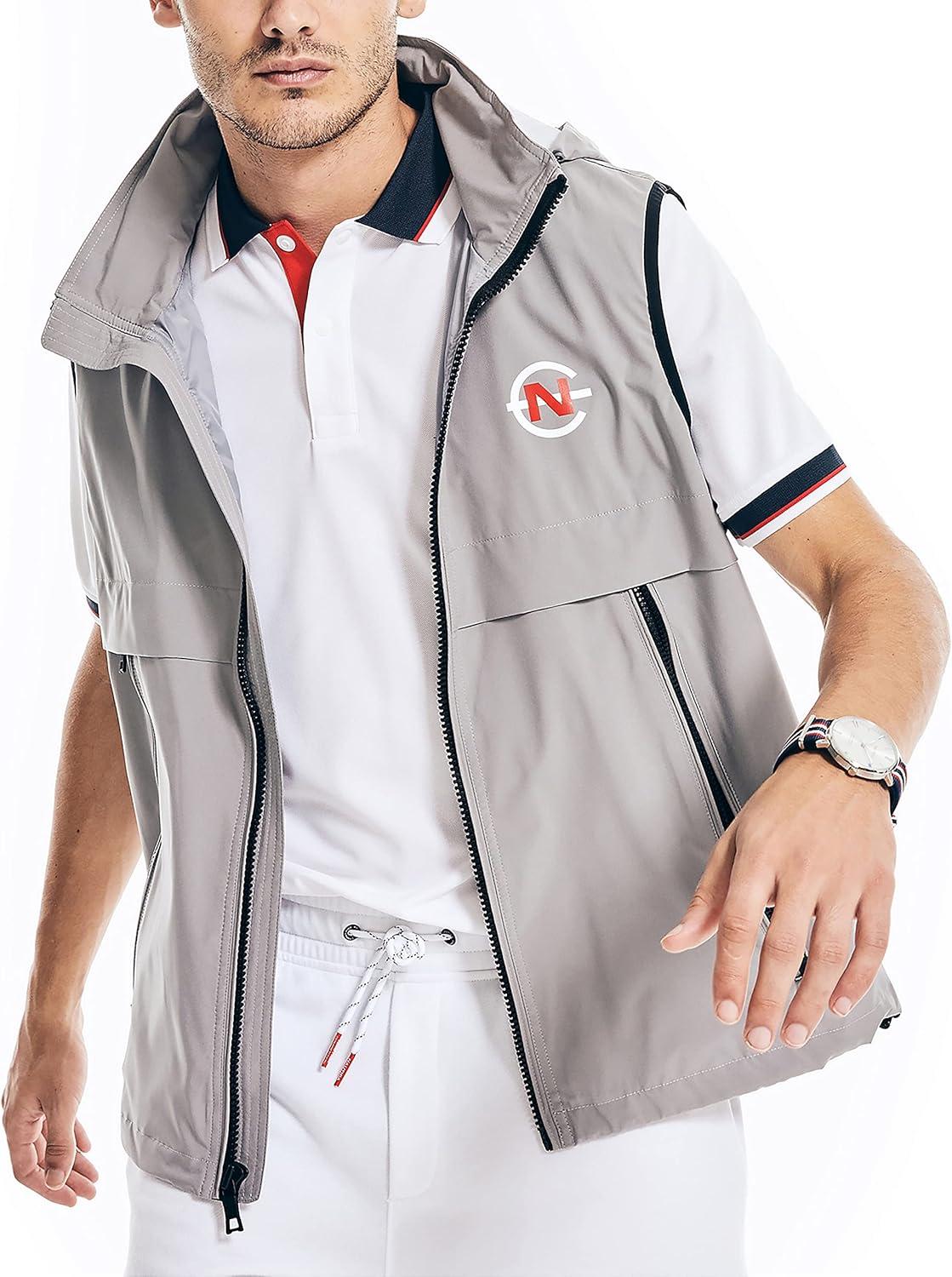imageNautica Mens Competition Sustainably Crafted VestSharkfin Grey