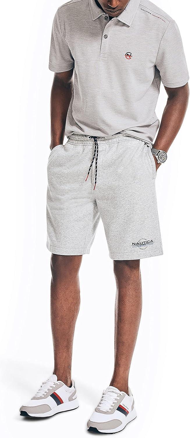 imageNautica Mens Nautica Competition Sustainably Crafted 9 Fleece ShortGrey Heather