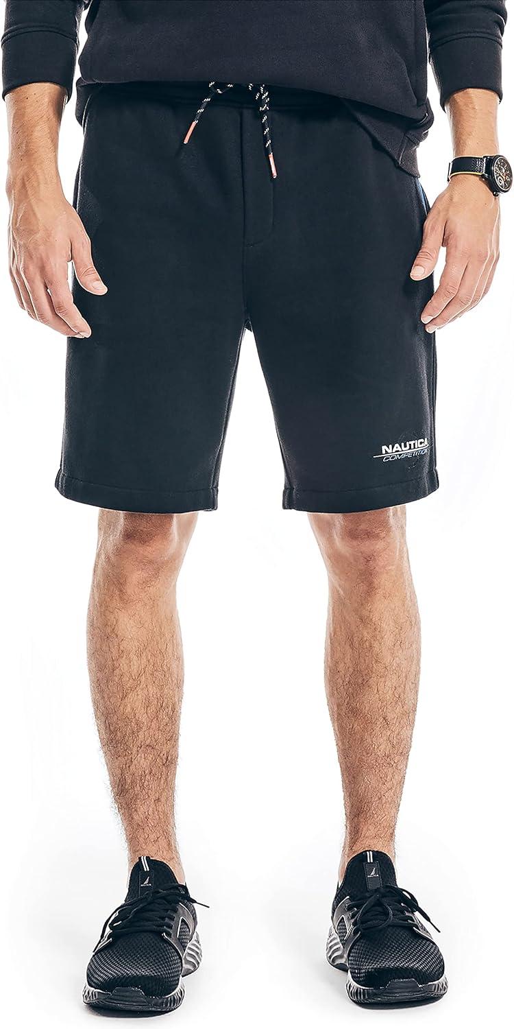 imageNautica Mens Nautica Competition Sustainably Crafted 9 Fleece ShortTrue Black