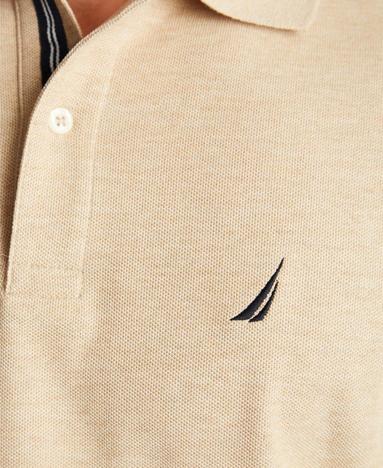 imageNautica Mens Performance Pique Polo ShirtCoastal Camel Heather