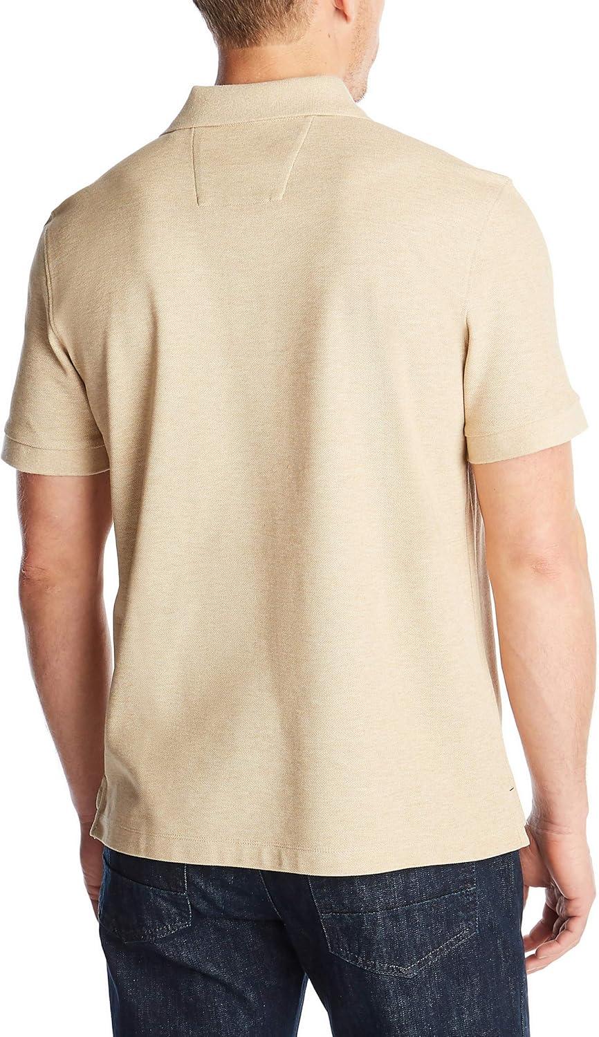 imageNautica Mens Performance Pique Polo ShirtCoastal Camel Heather