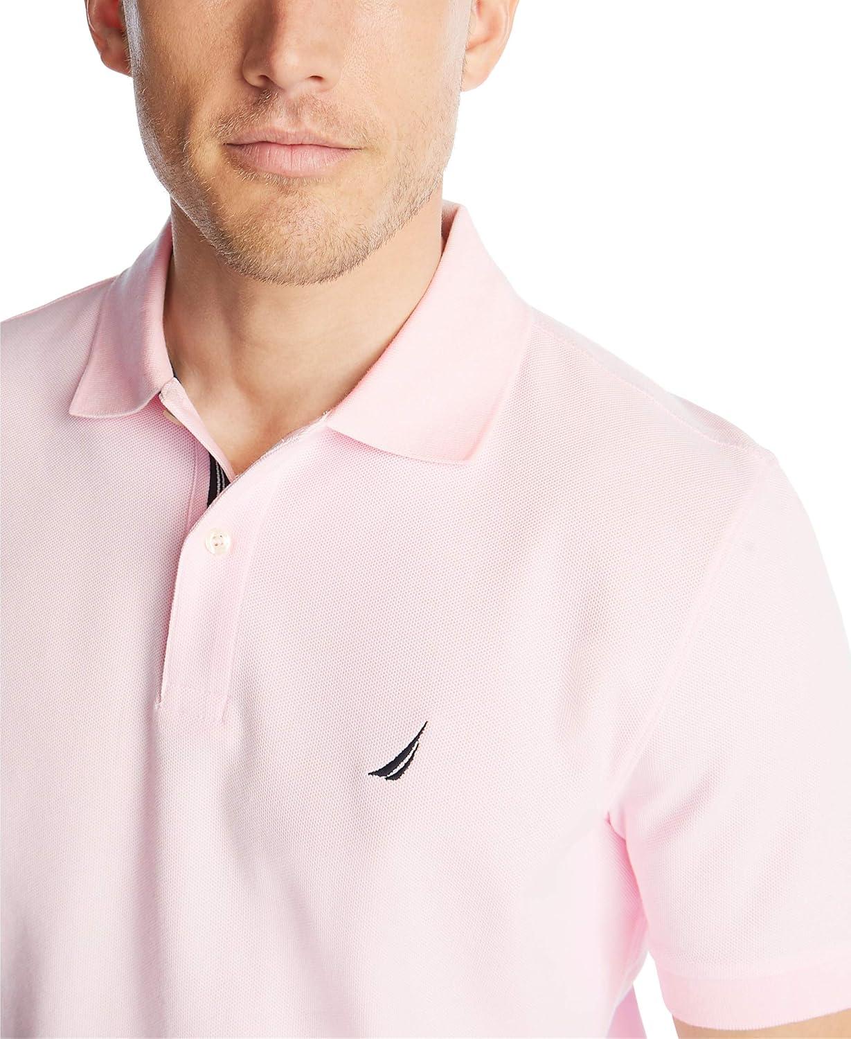 imageNautica Mens Performance Pique Polo ShirtCradle Pink