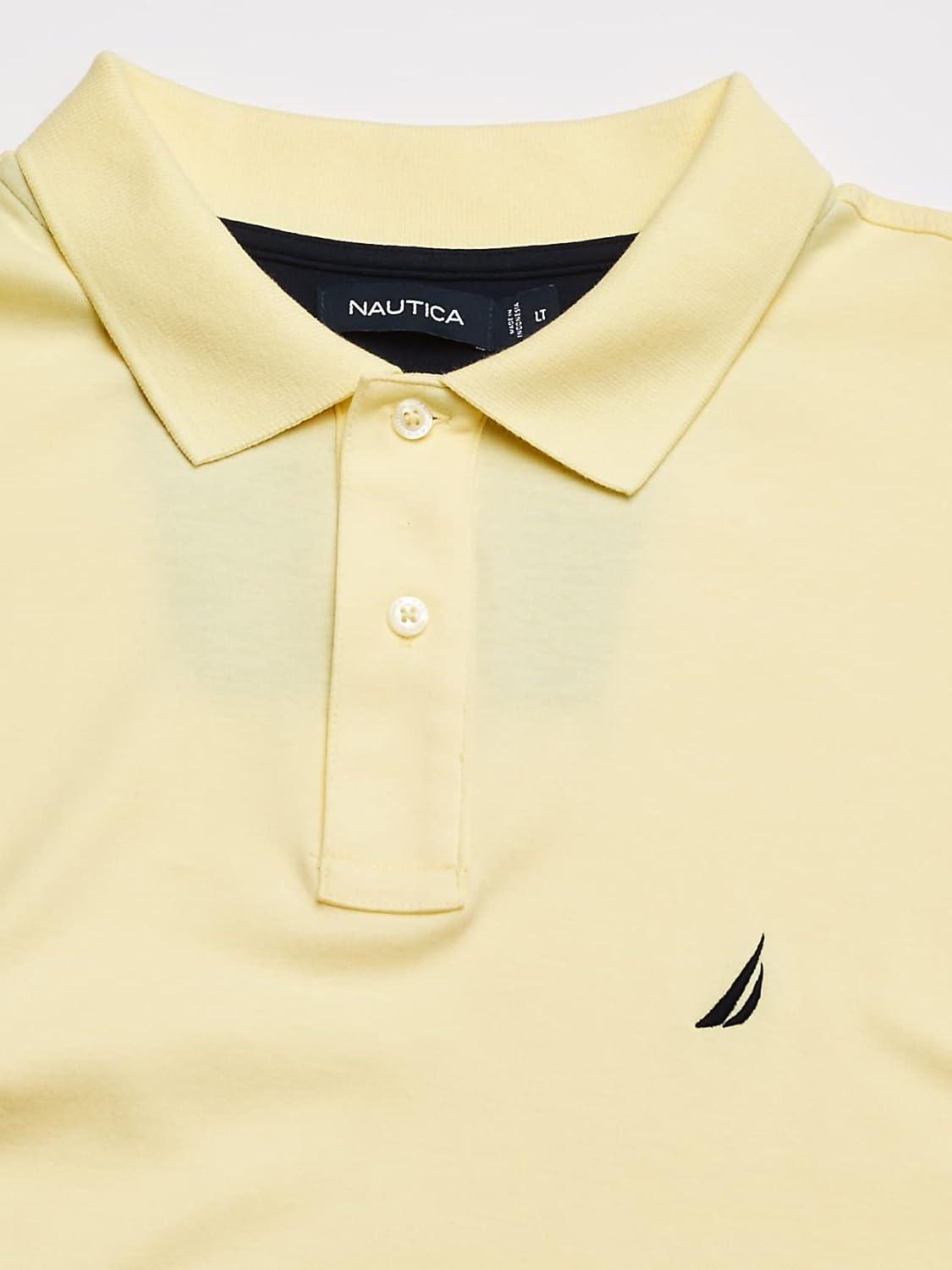 imageNautica Mens Performance Pique Polo ShirtFrench Vanilla