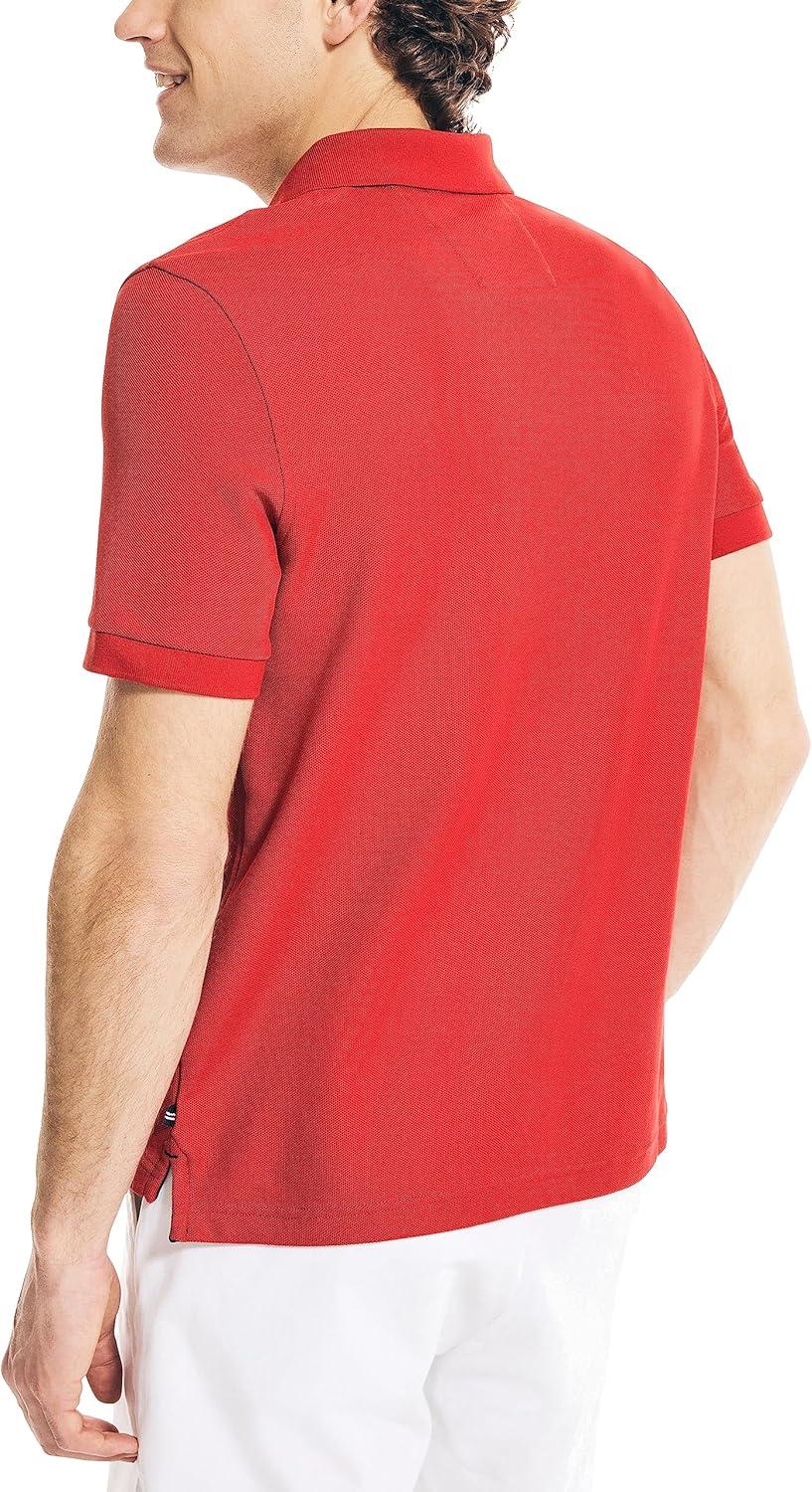 imageNautica Mens Performance Pique Polo ShirtNautica Red