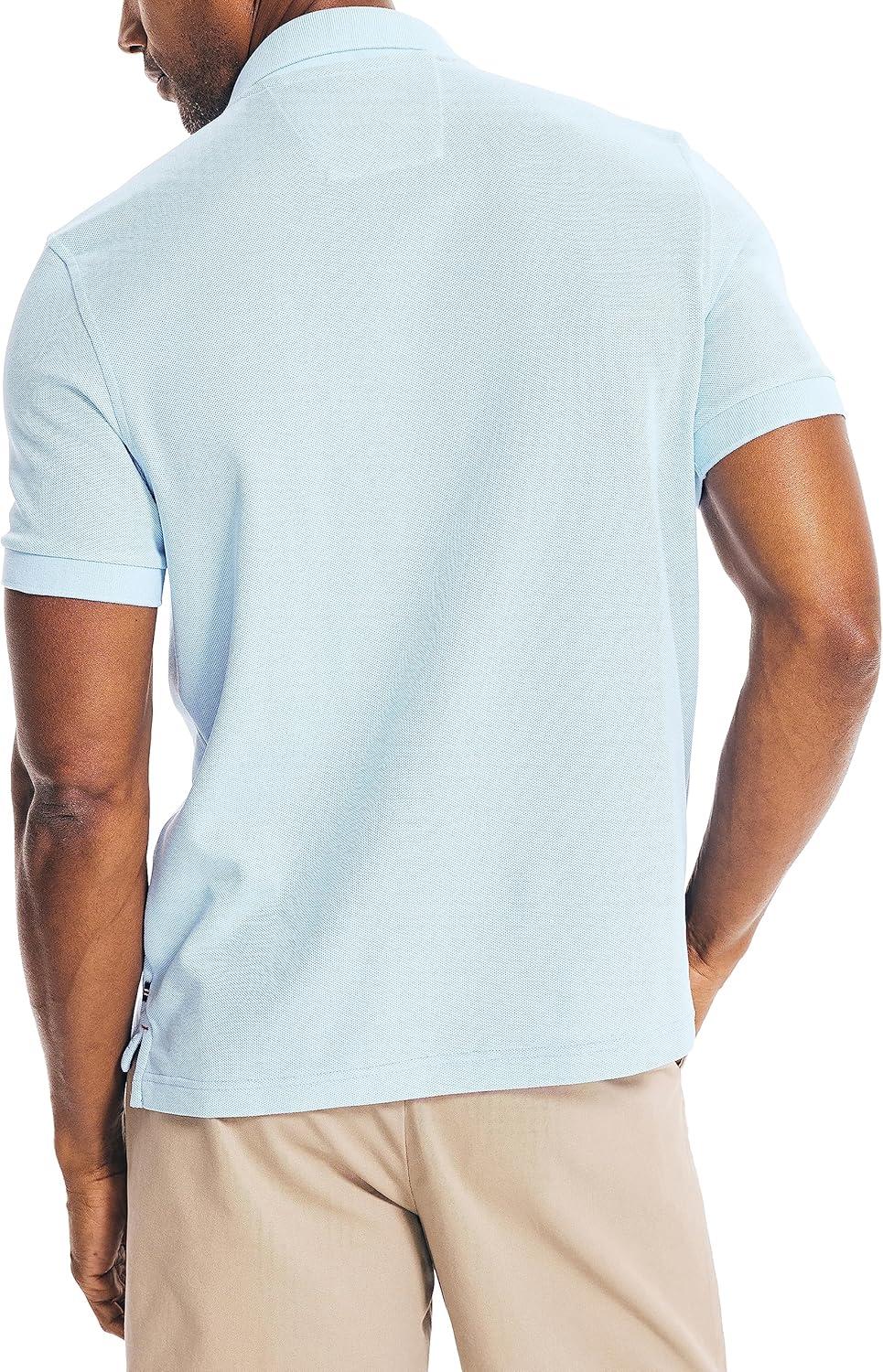 imageNautica Mens Performance Pique Polo ShirtNoon Blue