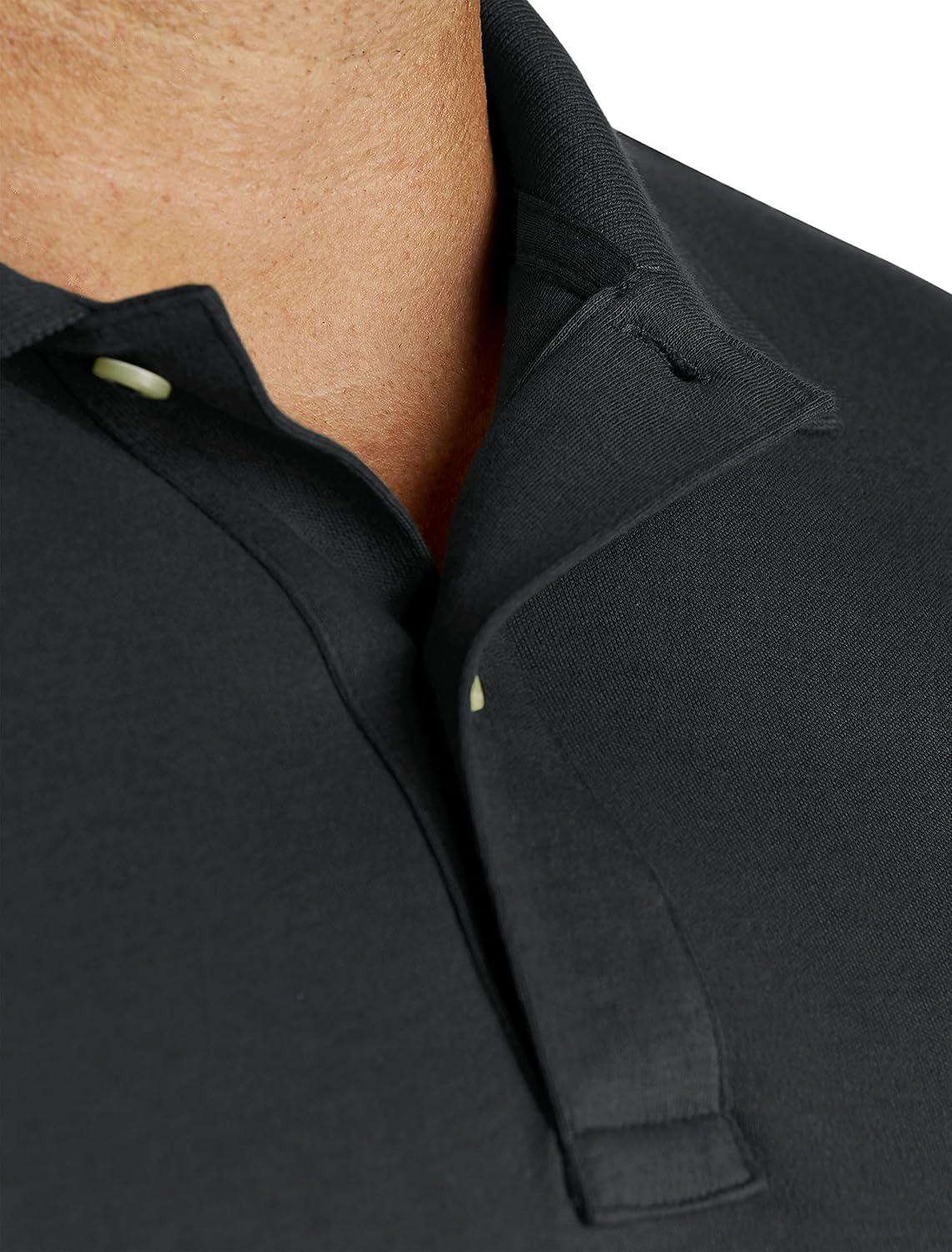 imageNautica Mens Performance Pique Polo ShirtTrue Black