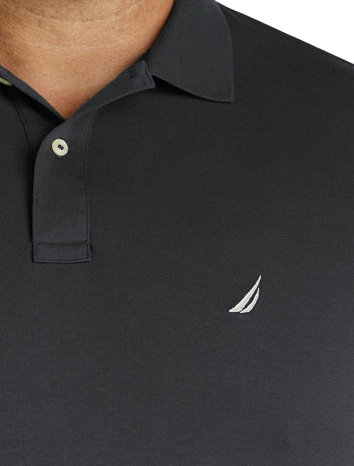 imageNautica Mens Performance Pique Polo ShirtTrue Black
