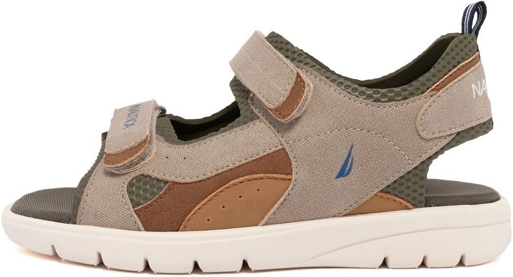 imageNautica Toddler Boys Sport Sandals Lightweight Athletic OpenToe Summer Shoes with Dual Adjustable Hook and Loop Straps for Outdoor Play Beach and WaterKhakijimmy