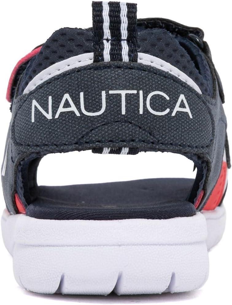 imageNautica Toddler Boys Sport Sandals Lightweight Athletic OpenToe Summer Shoes with Dual Adjustable Hook and Loop Straps for Outdoor Play Beach and WaterNavyjimmy