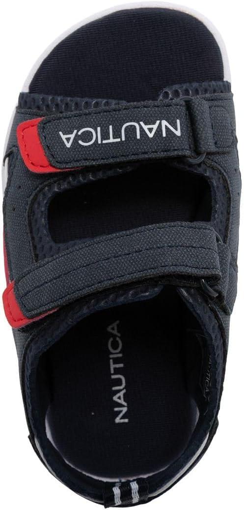 imageNautica Toddler Boys Sport Sandals Lightweight Athletic OpenToe Summer Shoes with Dual Adjustable Hook and Loop Straps for Outdoor Play Beach and WaterNavyjimmy