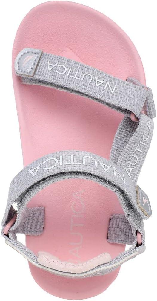 imageNautica Toddler Boys Sport Sandals Lightweight Athletic OpenToe Summer Shoes with Dual Adjustable Hook and Loop Straps for Outdoor Play Beach and WaterGrey Iridescent