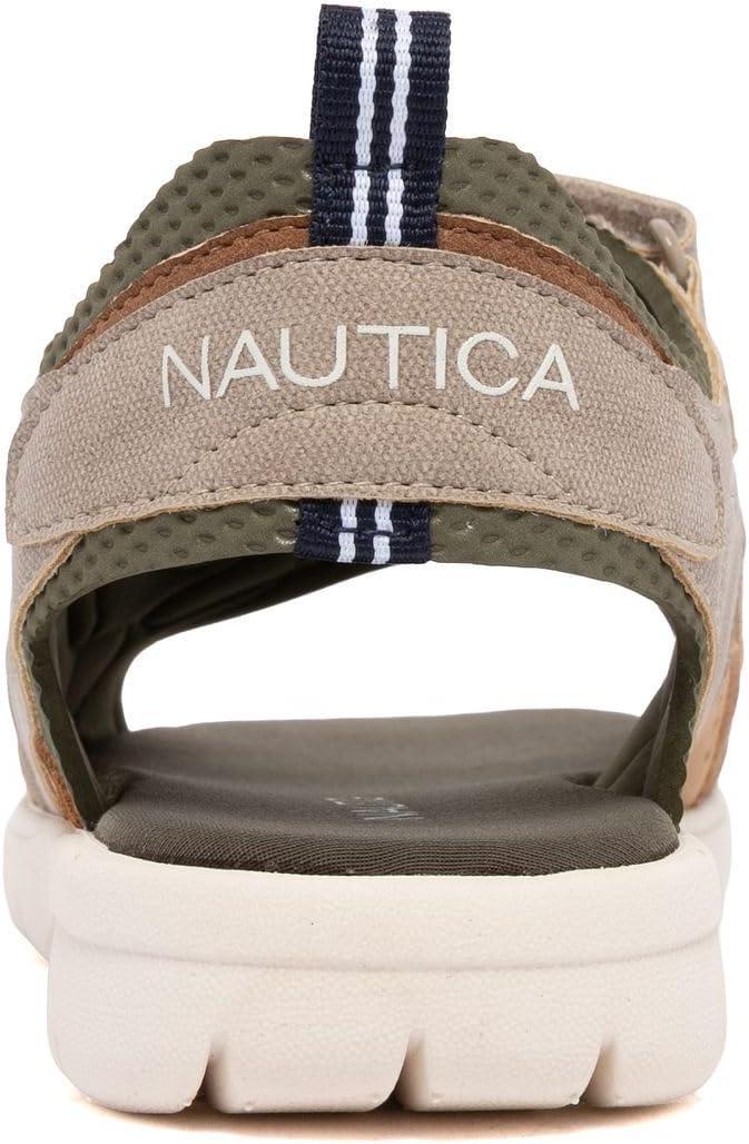 imageNautica Toddler Boys Sport Sandals Lightweight Athletic OpenToe Summer Shoes with Dual Adjustable Hook and Loop Straps for Outdoor Play Beach and WaterKhakijimmy