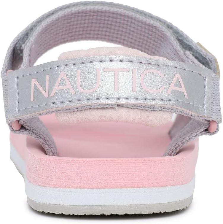 imageNautica Toddler Boys Sport Sandals Lightweight Athletic OpenToe Summer Shoes with Dual Adjustable Hook and Loop Straps for Outdoor Play Beach and WaterGrey Iridescent