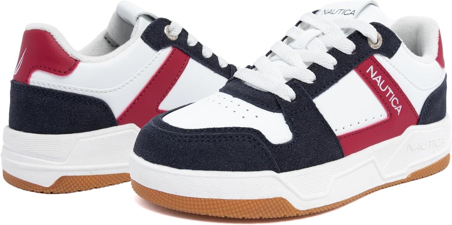 imageNautica Youth Athletic Sneakers Comfortable LaceUp Tennis Shoes for Boys and Girls Durable Casual Sport Footwear for School Gym and Daily WearAmericana