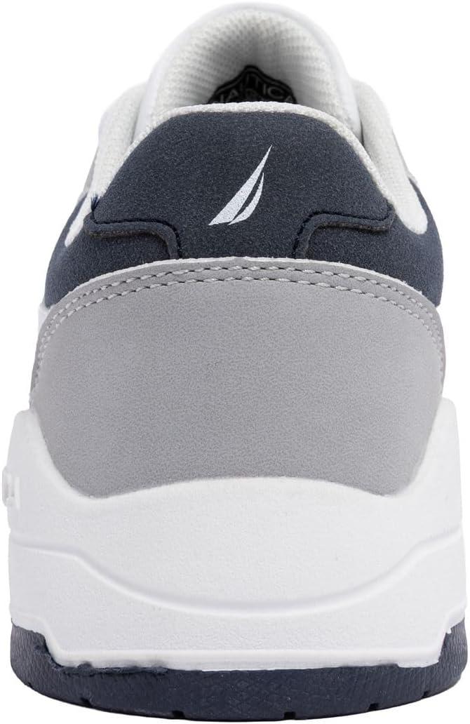 imageNautica Youth Athletic Sneakers Comfortable LaceUp Tennis Shoes for Boys and Girls Durable Casual Sport Footwear for School Gym and Daily WearWhite Navy Greyharrold