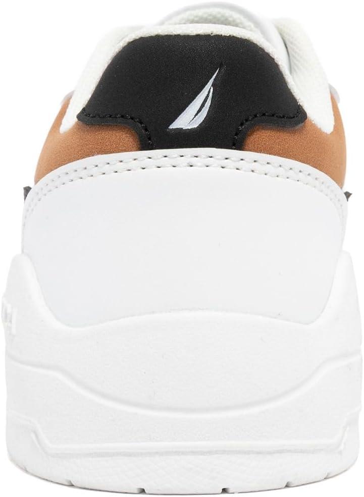 imageNautica Youth Athletic Sneakers Comfortable LaceUp Tennis Shoes for Boys and Girls Durable Casual Sport Footwear for School Gym and Daily WearWhite Tan Blackharrold