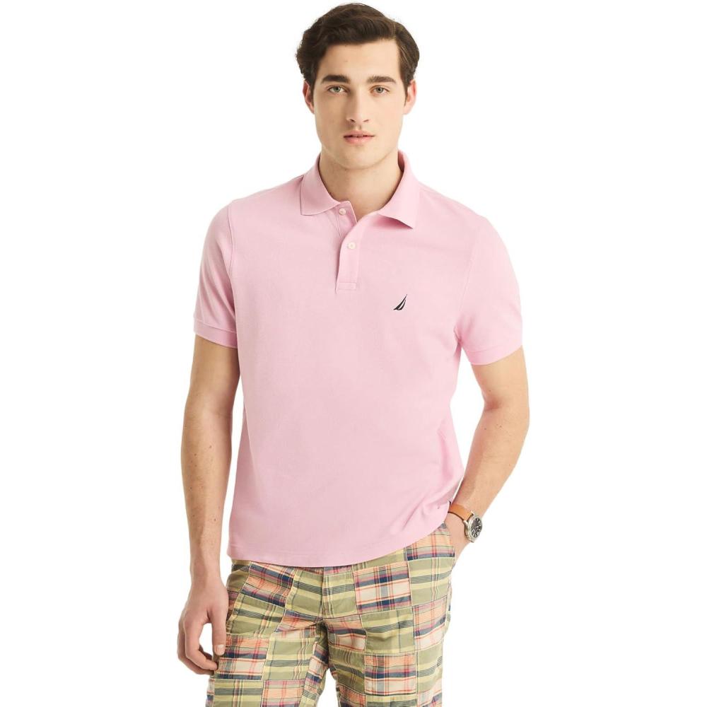 imageNautica Mens Classic Short Sleeve Solid Performance Deck Polo ShirtVivid Viola