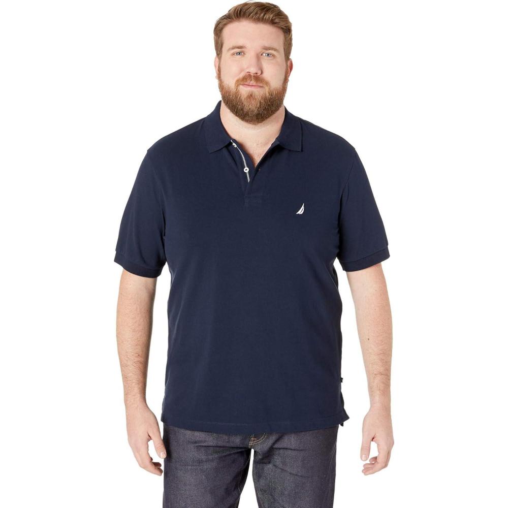 imageNautica Mens Classic Short Sleeve Solid Polo ShirtNavy