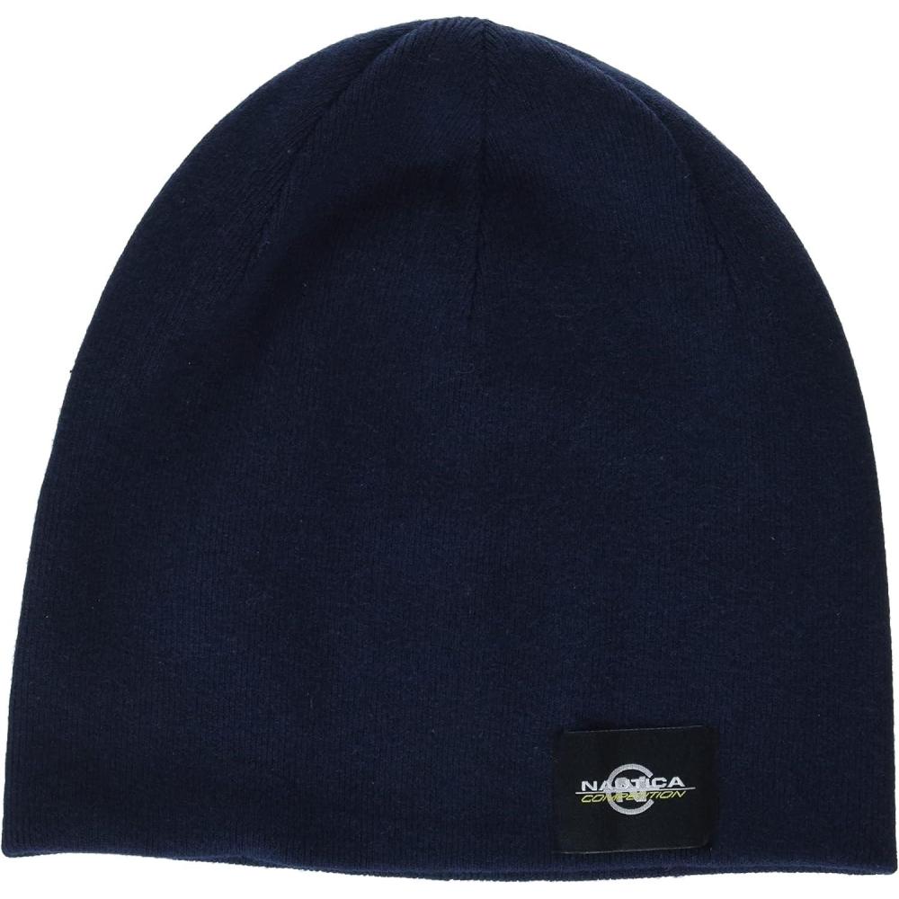 imageNautica Mens Competition Sustainably Crafted Logo BeanieNavy