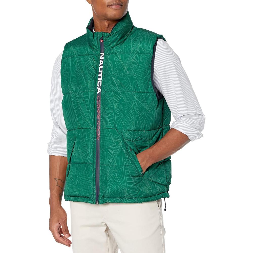 imageNautica Mens Competition Sustainably Crafted Tempasphere VestTidal Green