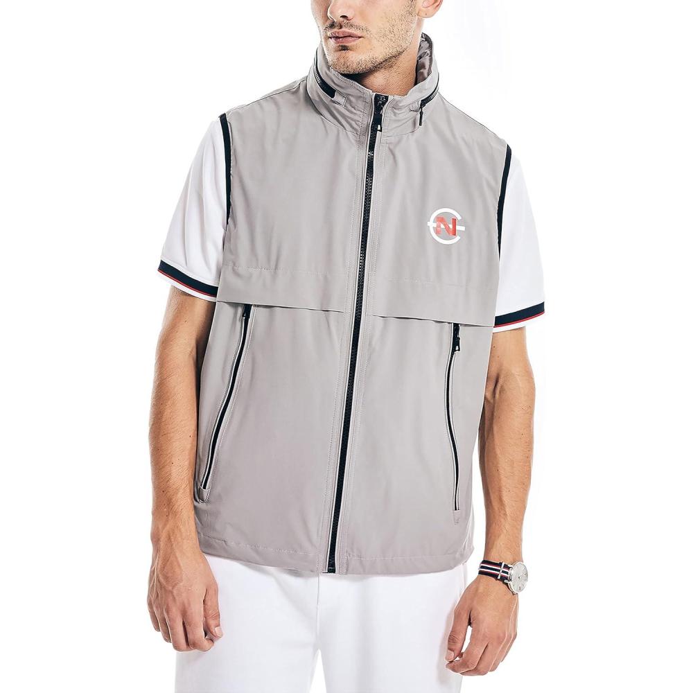 imageNautica Mens Competition Sustainably Crafted VestSharkfin Grey