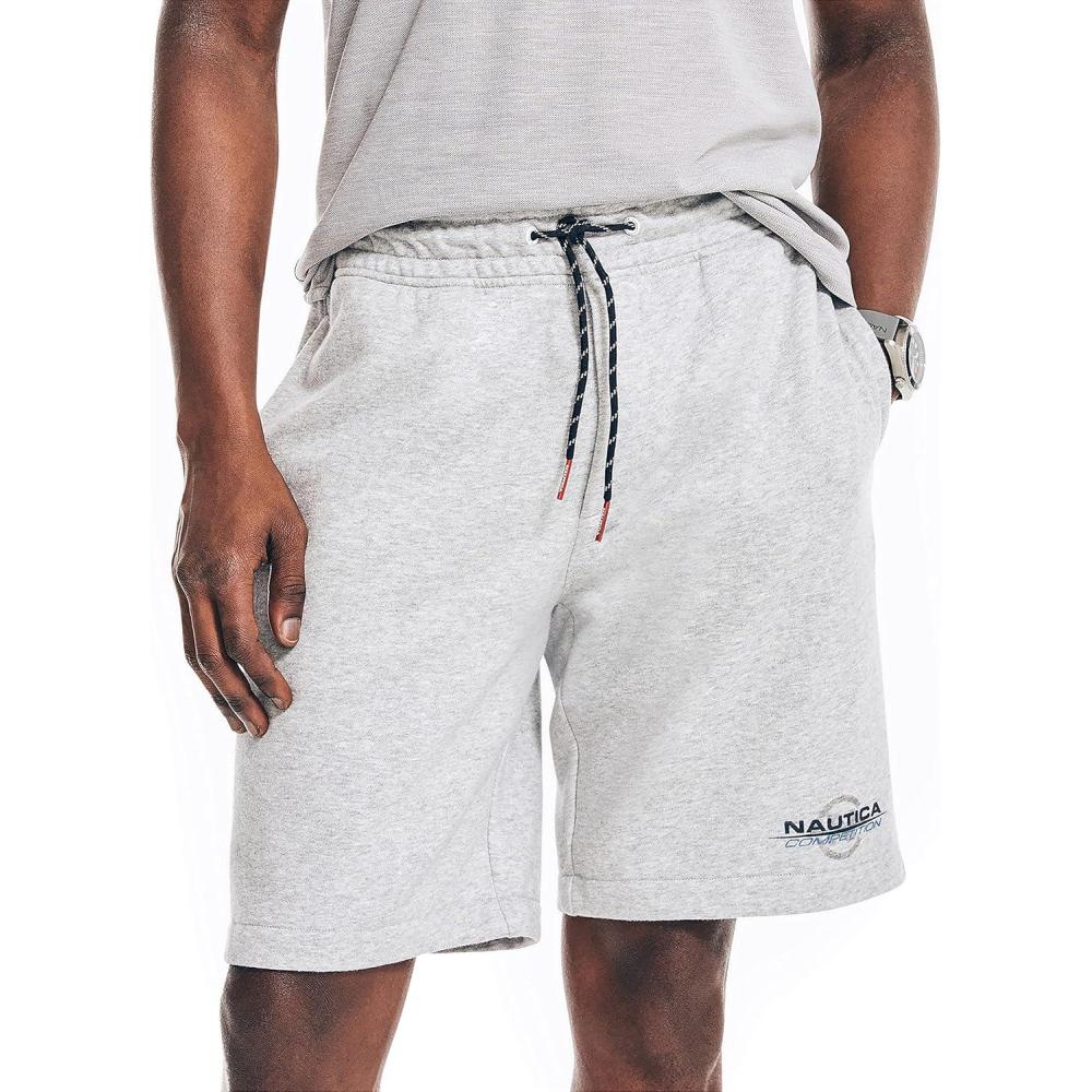 imageNautica Mens Nautica Competition Sustainably Crafted 9 Fleece ShortGrey Heather