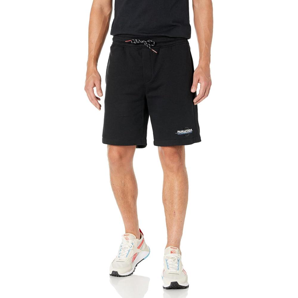 imageNautica Mens Nautica Competition Sustainably Crafted 9 Fleece ShortTrue Black
