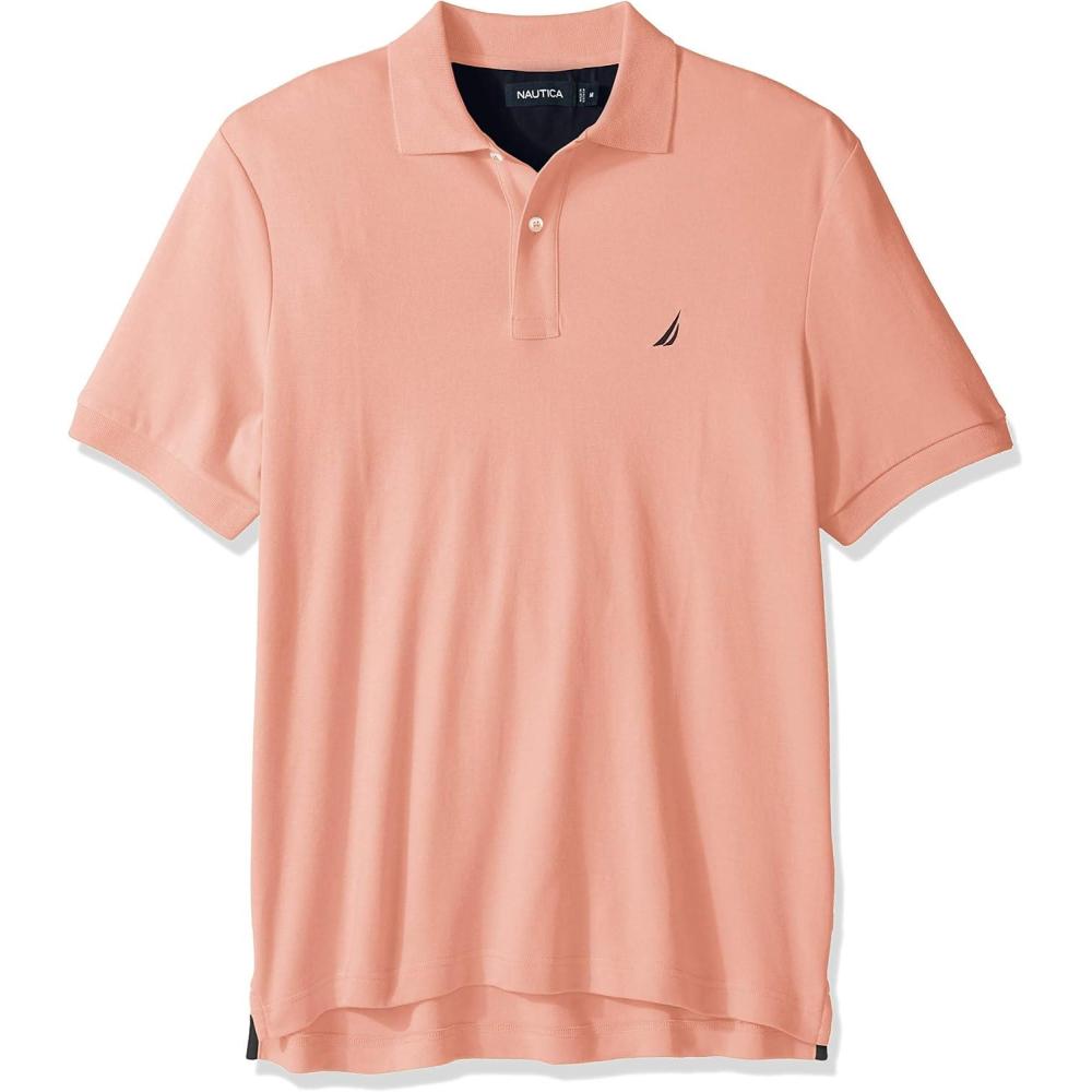 imageNautica Mens Performance Pique Polo ShirtCoral Sands