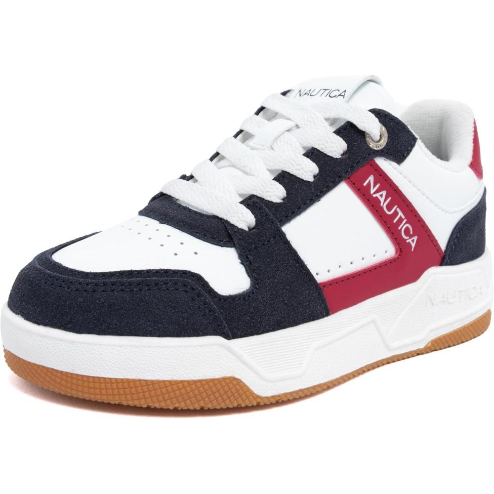 imageNautica Youth Athletic Sneakers Comfortable LaceUp Tennis Shoes for Boys and Girls Durable Casual Sport Footwear for School Gym and Daily WearAmericana