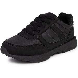 Nautica Kids Boys Casual Lace-Up Fashion Sneakers Oxford Comfortable Walking Shoe (Big Kid – Little Kid – Toddler)(Black-runout)