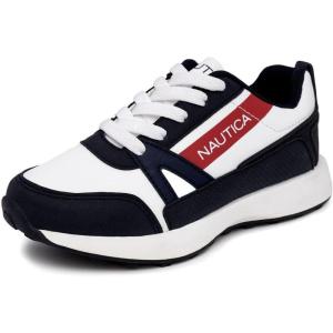 Nautica Kids Boys Casual Lace-Up Fashion Sneakers Oxford Comfortable Walking Shoe (Big Kid – Little Kid – Toddler)(Javon-americana)
