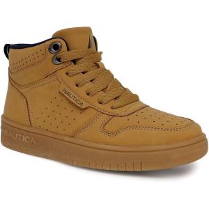 Nautica Kids Sneaker: Lace-Up Fashion Shoe with Boot-Like High Top Design for Boys and Girls (Big Kid/Little Kid Sizes) – Horizon(Honey Gum)
