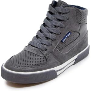 Nautica Kids Sneaker: Lace-Up Fashion Shoe with Boot-Like High Top Design for Boys and Girls (Big Kid/Little Kid Sizes) – Horizon(Storm Grey)