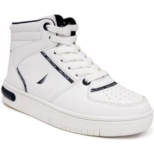 Nautica Kids Sneaker: Lace-Up Fashion Shoe with Boot-Like High Top Design for Boys and Girls (Big Kid/Little Kid Sizes) – Horizon(Zigler-white Smooth)