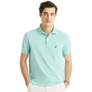 Nautica Men’s Classic Short Sleeve Solid Performance Deck Polo Shirt(Angel Blue)
