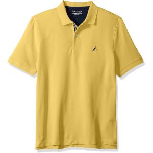 Nautica Men’s Classic Short Sleeve Solid Performance Deck Polo Shirt(Mustard Field)