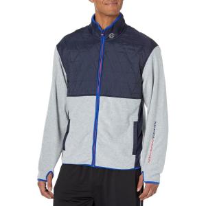 Nautica Men’s Competition Sustainably Crafted Full-zip Mock-neck Jacket(Grey Heather)