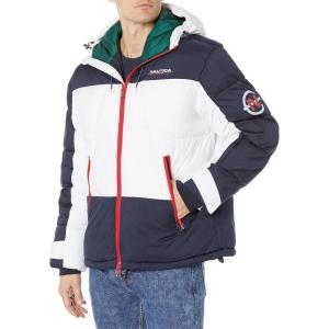 Nautica Men’s Competition Sustainably Crafted Tempasphere Colorblock Parka(Navy)
