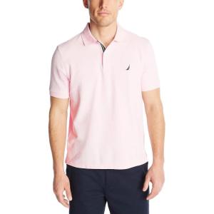Nautica Men’s Performance Pique Polo Shirt(Cradle Pink)