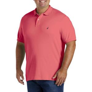 Nautica Men’s Performance Pique Polo Shirt(Dreamy Coral)