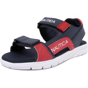Nautica Toddler Boys Sport Sandals – Lightweight Athletic Open-Toe Summer Shoes with Dual Adjustable Hook and Loop Straps for Outdoor Play, Beach, and Water(Americana Jakai)