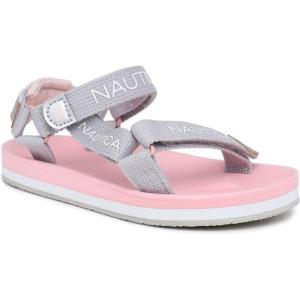 Nautica Toddler Boys Sport Sandals – Lightweight Athletic Open-Toe Summer Shoes with Dual Adjustable Hook and Loop Straps for Outdoor Play, Beach, and Water(Grey Iridescent)