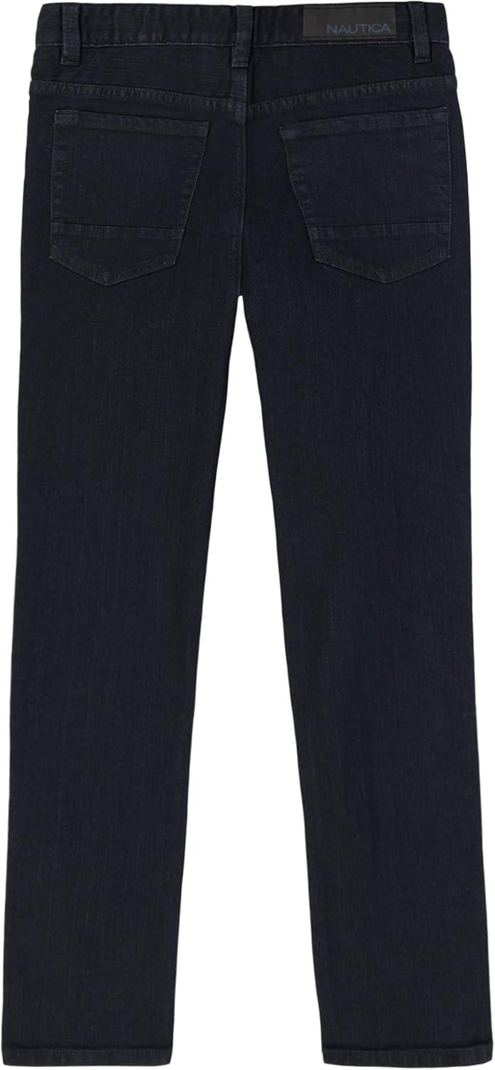 imageNautica Boys Classic Fit Straight Leg Denim Jeans 5Pocket Style Zipper Fly amp Button ClosureLagoon