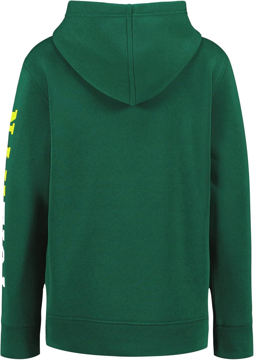 imageNautica Boys Long Sleeve Fleece Full Zip Hoodie Comfortable Relaxed FitJclass Evergreen